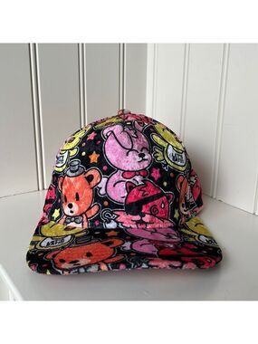 Five NIGHTS AT FREDDY’S Black Faux Velvet Cartoon SnapBack Hat